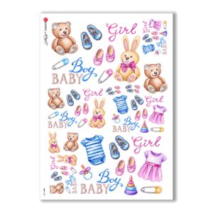 BABY-0039. Carta di riso bambini per decoupage.