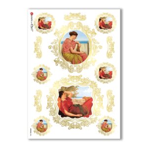 ARTWORK-0036. Carta di riso opere d'arte per decoupage.