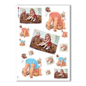 BABY-0048. Carta di riso bambini per decoupage.