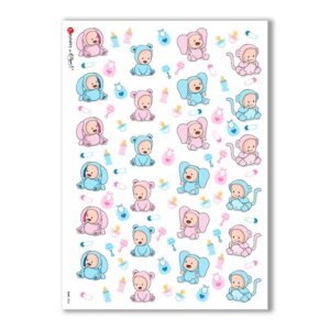 BABY-0055. Carta di riso bambini per decoupage.