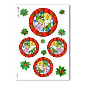 CHRISTMAS-0020. Carta di riso Natale per decoupage.