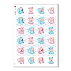 BABY-0056. Carta di riso bambini per decoupage.