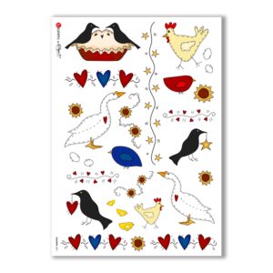 COUNTRY-0001. Carta di riso country per decoupage.