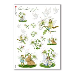 FAIRIES-0002. Carta di riso fate per decoupage.