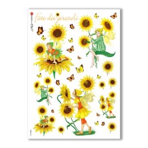 FAIRIES-0004. Carta di riso fate per decoupage.