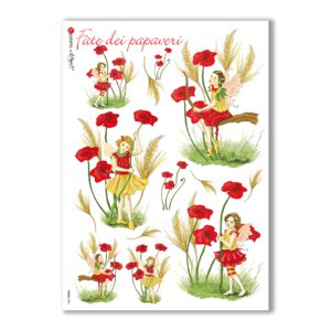 FAIRIES-0006. Carta di riso fate per decoupage.