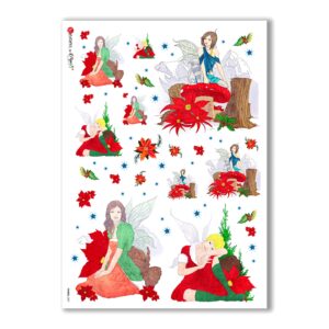FAIRIES-0007. Carta di riso fate per decoupage.