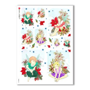 FAIRIES-0009. Carta di riso fate per decoupage.