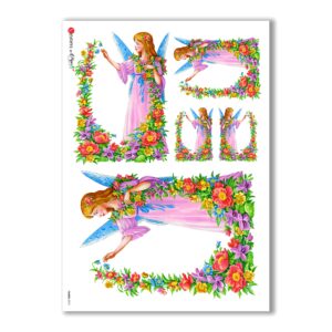 FAIRIES-0010. Carta di riso fate per decoupage.