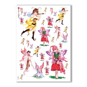 FAIRIES-0011. Carta di riso fate per decoupage.