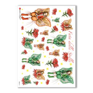 FAIRIES-0014. Carta di riso fate per decoupage.