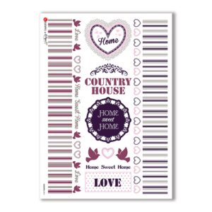 COUNTRY-0016. Carta di riso country per decoupage.