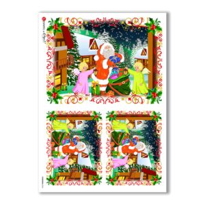 CHRISTMAS-0026. Carta di riso Natale per decoupage.