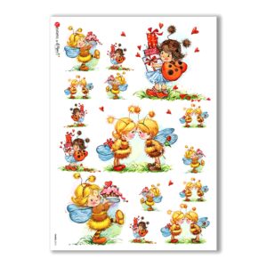 FAIRIES-0018. Carta di riso fate per decoupage.