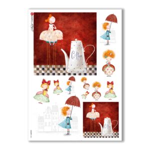COUNTRY-0034. Carta di riso country per decoupage.