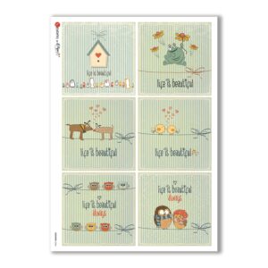 COUNTRY-0046. Carta di riso country per decoupage.