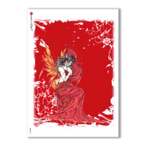 FAIRIES-0030. Carta di riso fate per decoupage.