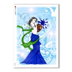 FAIRIES-0031. Carta di riso fate per decoupage.