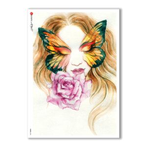 FAIRIES-0034. Carta di riso fate per decoupage.