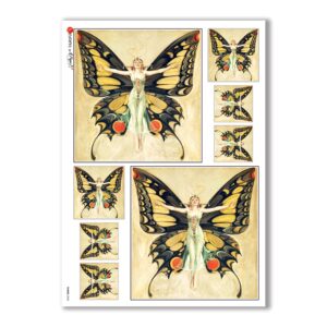 FAIRIES-0040. Carta di riso fate per decoupage.