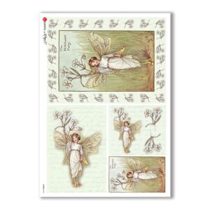 FAIRIES-0046. Carta di riso fate per decoupage.