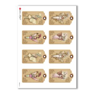 FAIRIES-0050. Carta di riso fate per decoupage.
