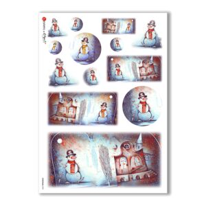 CHRISTMAS-0033. Carta di riso Natale per decoupage.