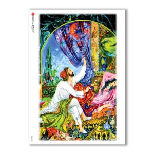 FOLK-0006. Carta di riso etniche per decoupage.