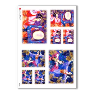 FOLK-0009. Carta di riso etniche per decoupage.