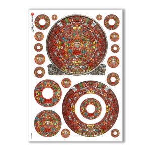 FOLK-0014. Carta di riso etniche per decoupage.