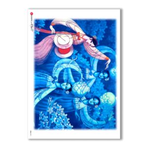 FOLK-0015. Carta di riso etniche per decoupage.