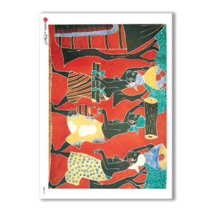 FOLK-0017. Carta di riso etniche per decoupage.