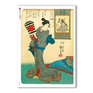 FOLK-0018. Carta di riso etniche per decoupage.