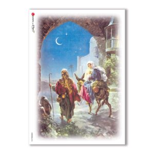 CHRISTMAS-0038. Carta di riso Natale per decoupage.