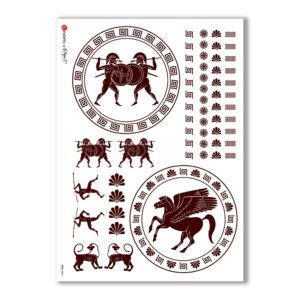 FOLK-0045. Carta di riso etniche per decoupage.