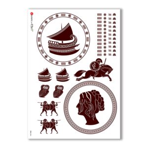 FOLK-0046. Carta di riso etniche per decoupage.