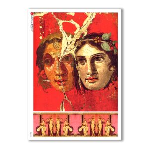 FOLK-0055. Carta di riso etniche per decoupage.