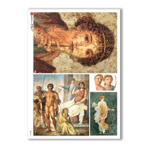 FOLK-0056. Carta di riso etniche per decoupage.