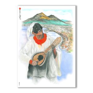 FOLK-0064. Carta di riso etniche per decoupage.