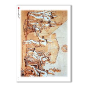 FOLK-0067. Carta di riso etniche per decoupage.