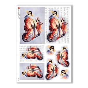 FOLK-0068. Carta di riso etniche per decoupage.