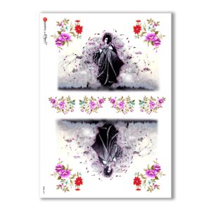 FOLK-0069. Carta di riso etniche per decoupage.