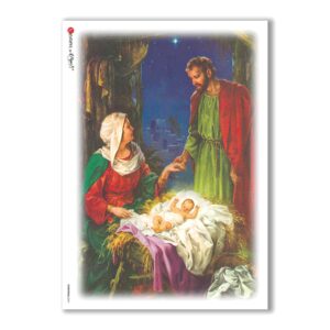 CHRISTMAS-0041. Carta di riso Natale per decoupage.