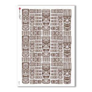 FOLK-0072. Carta di riso etniche per decoupage.