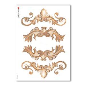 FRAME-0004. Carta di riso cornici per decoupage.