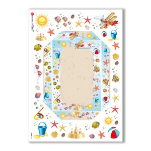 FRAME-0010. Carta di riso cornici per decoupage.