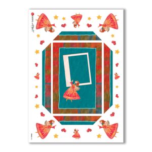 FRAME-0016. Carta di riso cornici per decoupage.