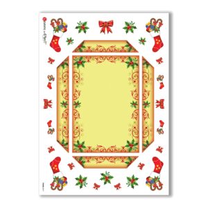 FRAME-0017. Carta di riso cornici per decoupage.