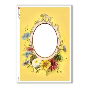 FRAME-0019. Carta di riso cornici per decoupage.
