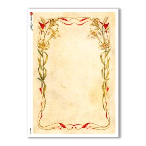 FRAME-0020. Carta di riso cornici per decoupage.